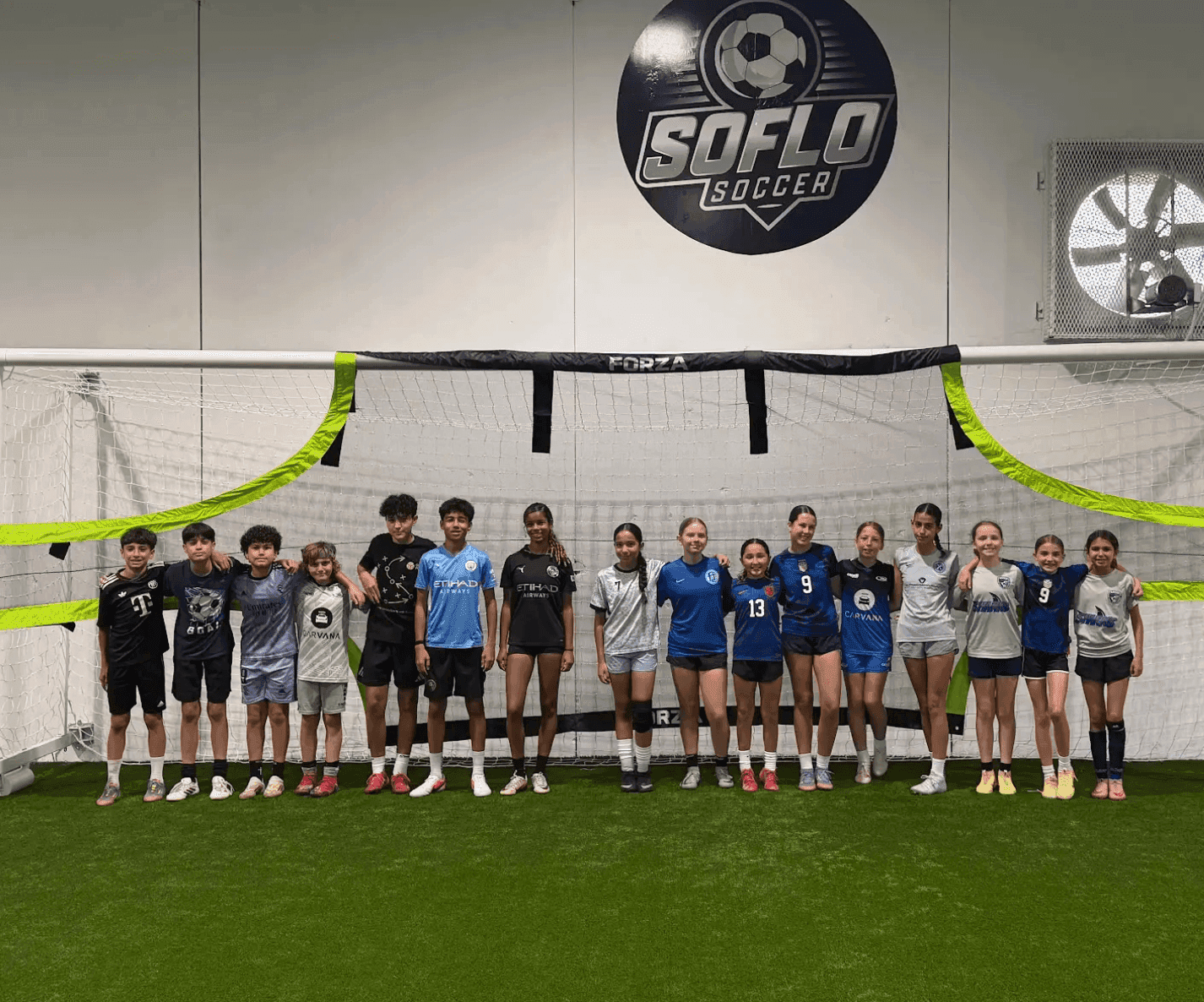 Group training session at SoFlo Soccer